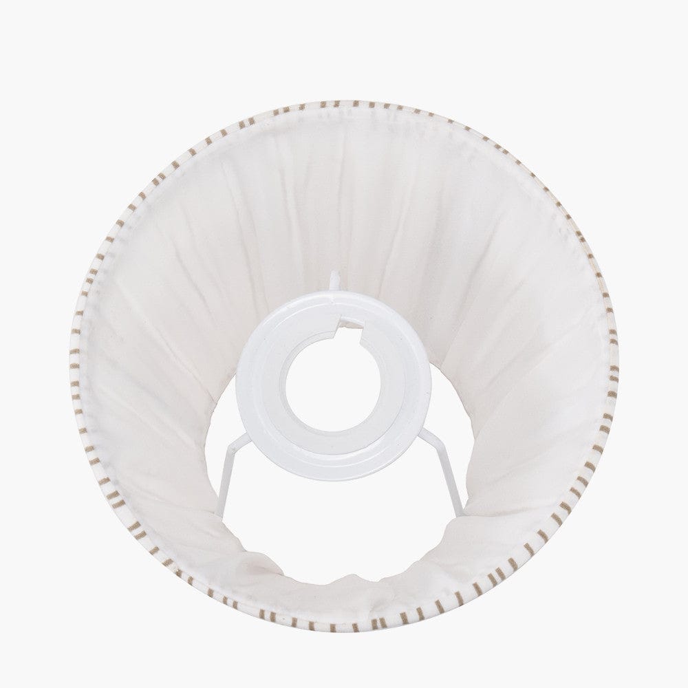 Thiago 16cm Stripe Mushroom Pleat Tapered Lamp Shade