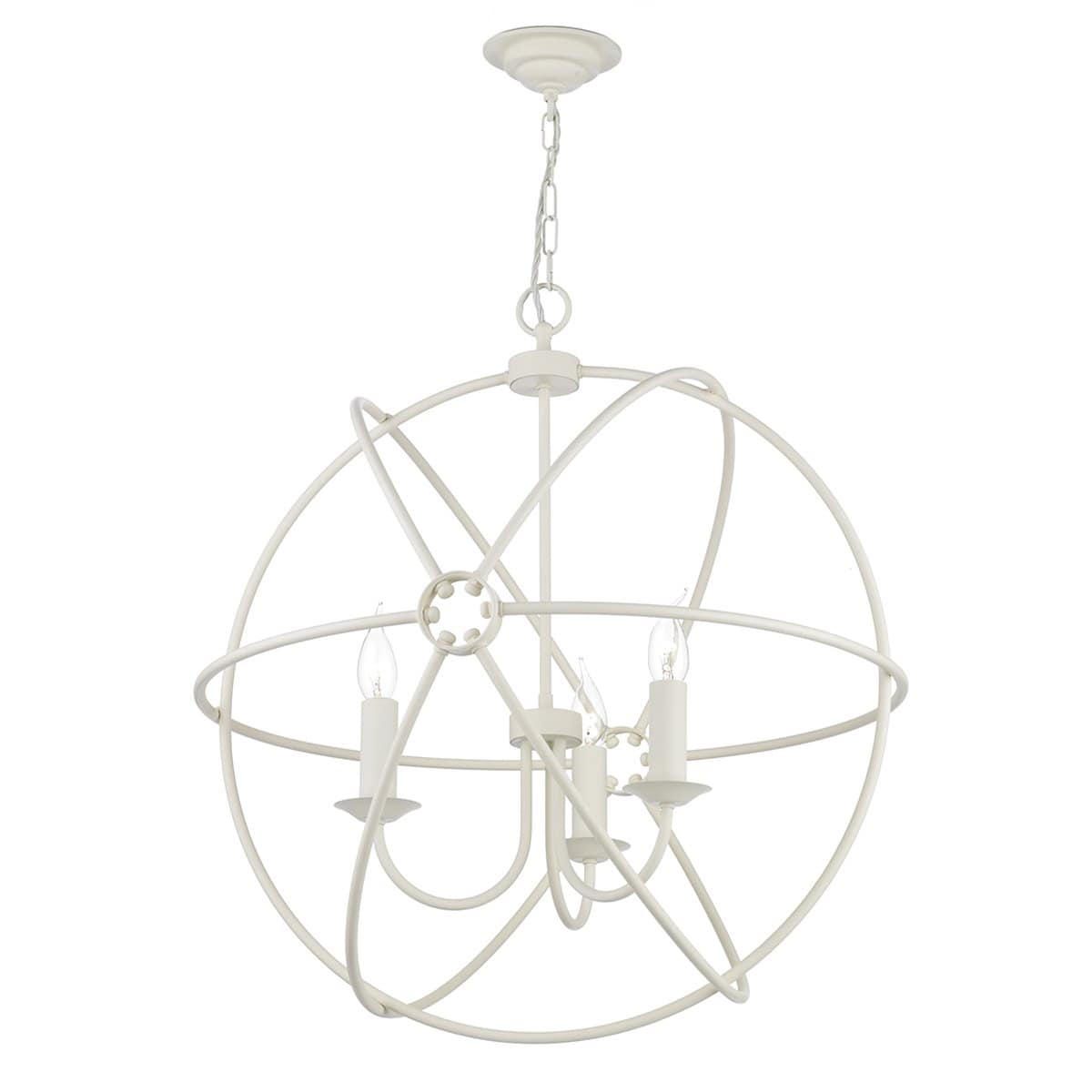 David Hunt Orb 3 Light Pendant Cream