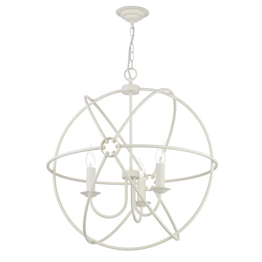 David Hunt Orb 3 Light Pendant Cream