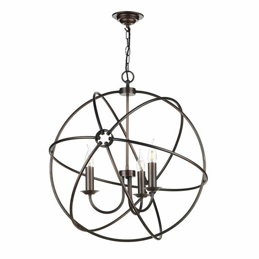 David Hunt Orb 3 Light Pendant Antique Copper