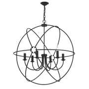 David Hunt Orb 6 Light Pendant Black