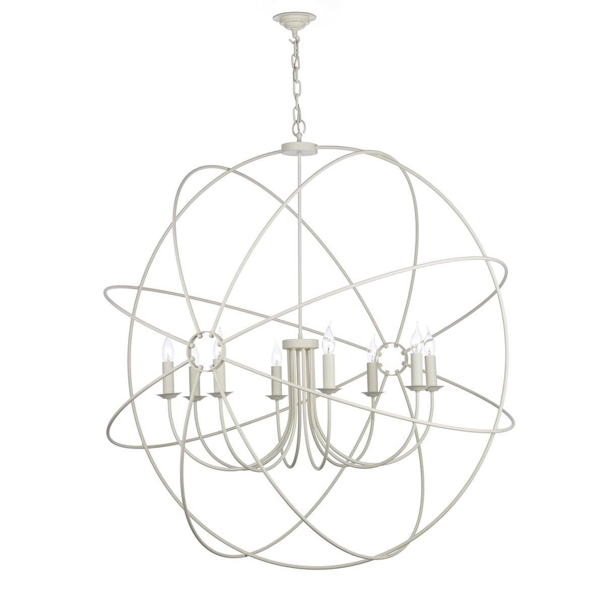 David Hunt Orb 8 Light Pendant Cream