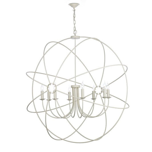 David Hunt Orb 8 Light Pendant Cream