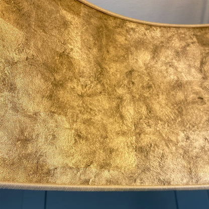 Angora Faux Silk Pendant Shade with Anthology Gold Marble Wallpaper Lining