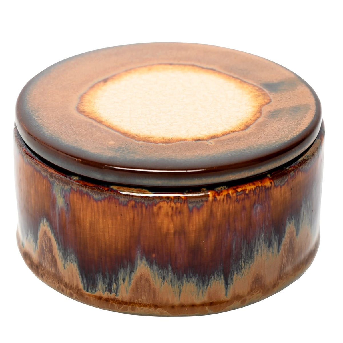 Ochre Reactive Glaze Candle