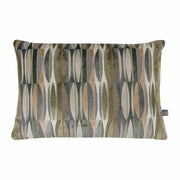Decorative pillow with geometric pattern on a white background