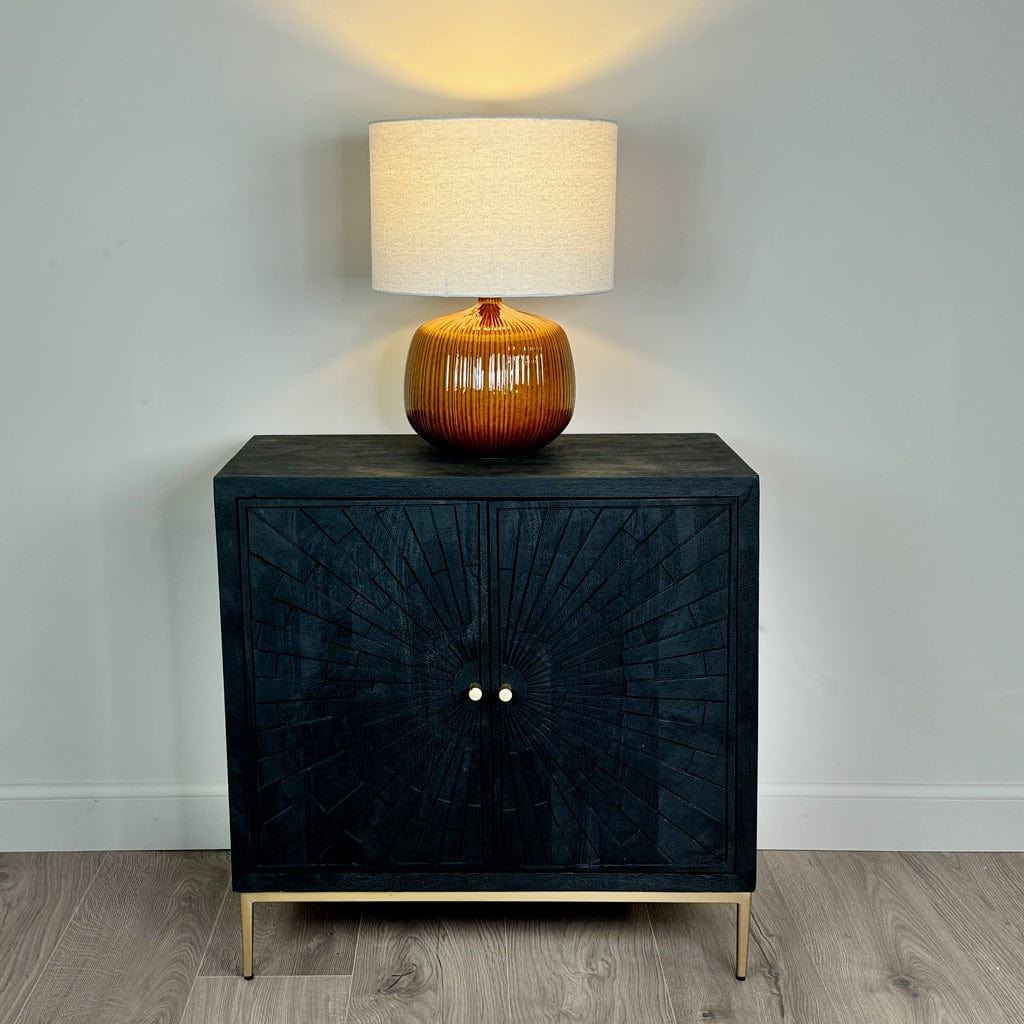 Olivia Two Door Black Wooden Cabinet