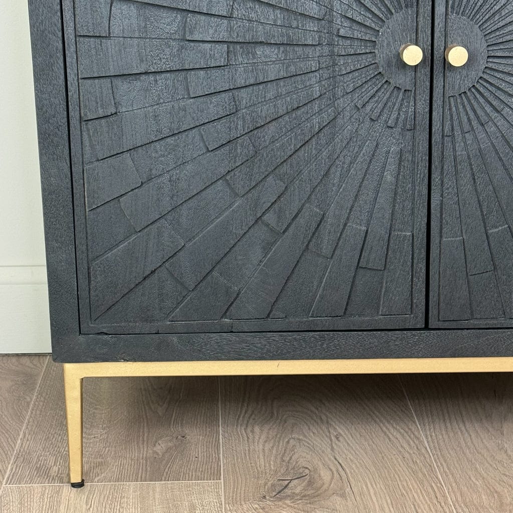 Olivia Two Door Black Wooden Cabinet