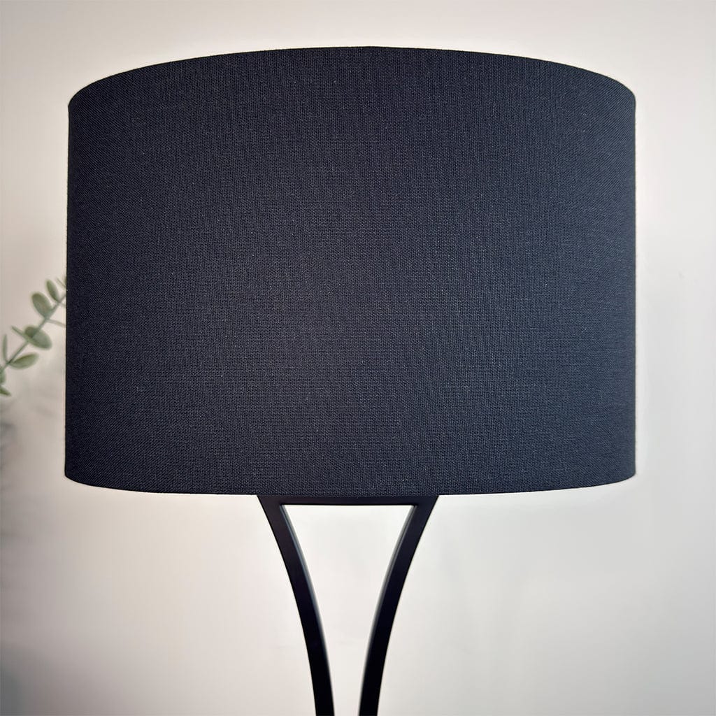 Black lampshade on a white background