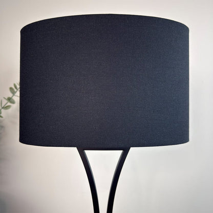 Black lampshade on a white background