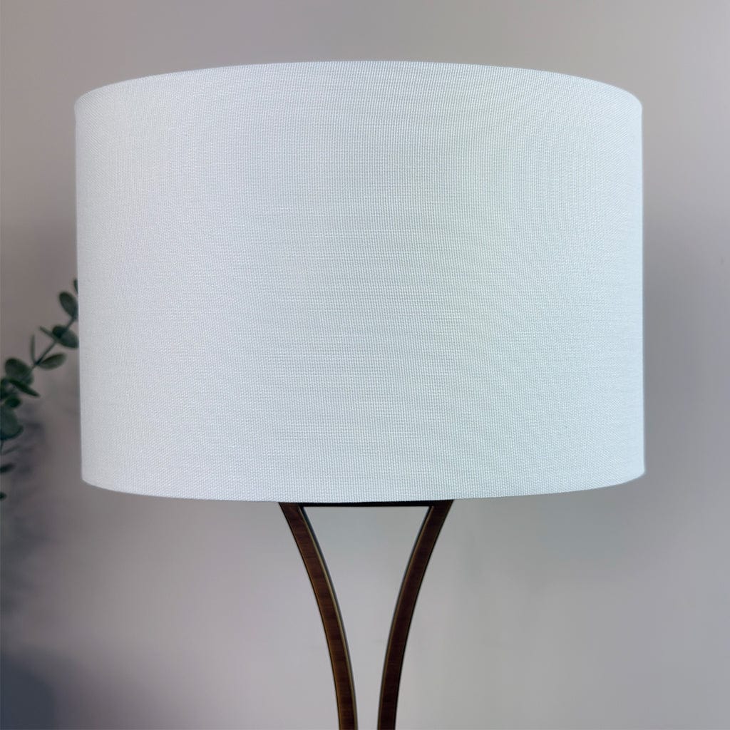 White lampshade on a blurred background