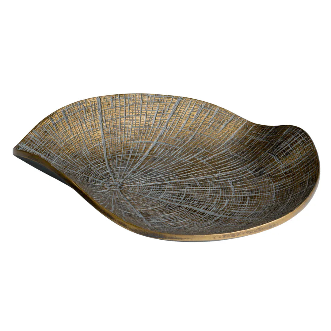 Decorative bowl with textured surface on a white background
