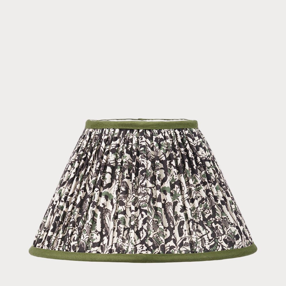 Ornella Green Floral Mushroom Pleat Empire Lampshade