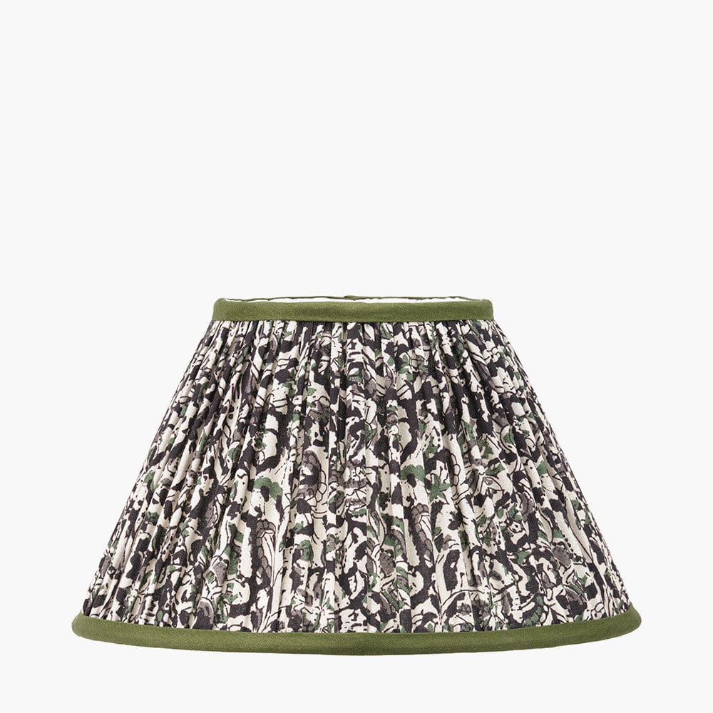 Ornella Green Floral Mushroom Pleat Empire Lampshade