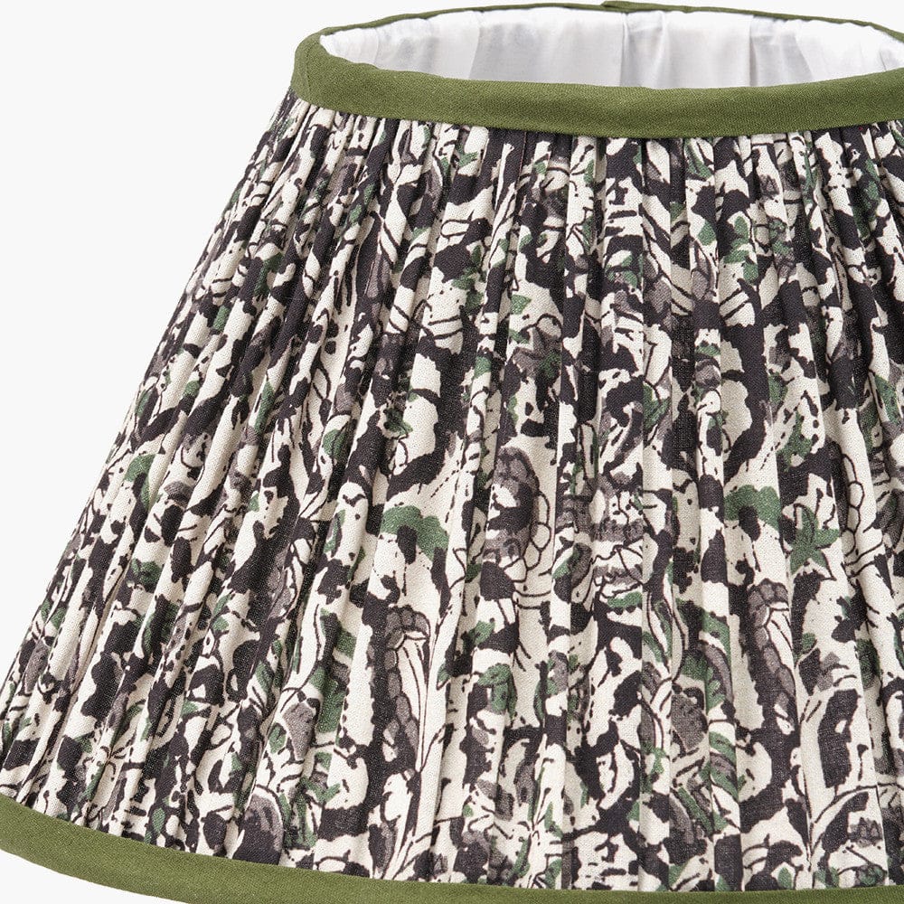 Ornella Green Floral Mushroom Pleat Empire Lampshade