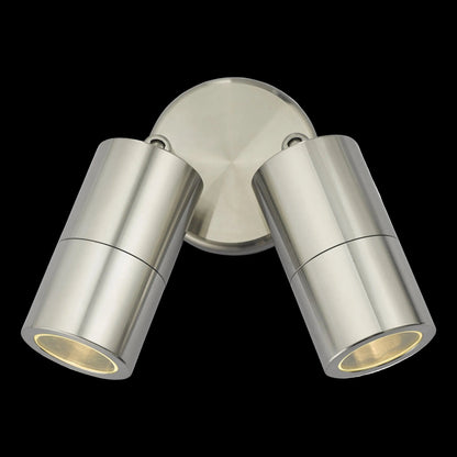 Ortega Outdoor 2 Light Wall Spotlight Aluminium IP65