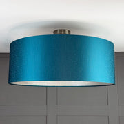Otter Ferry Wallpaper Lined Pendant Shade with Carnaby Teal