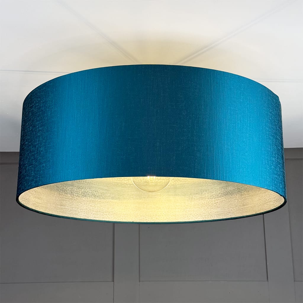 Otter Ferry Wallpaper Lined Pendant Shade with Carnaby Teal
