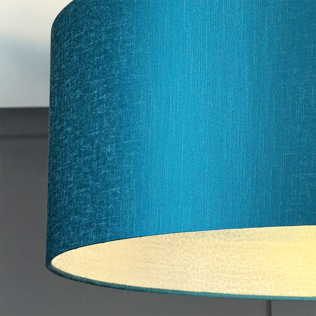 Otter Ferry Wallpaper Lined Pendant Shade with Carnaby Teal