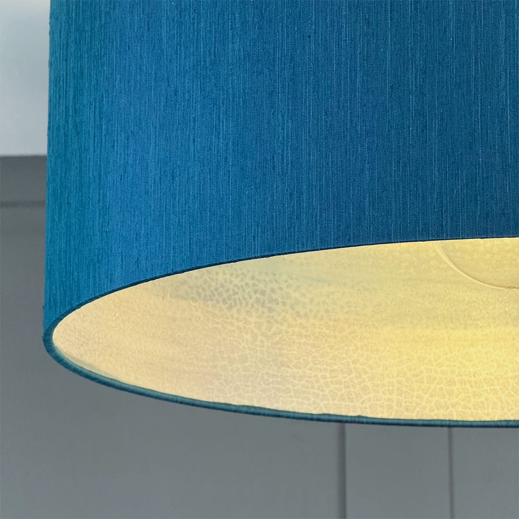 Otter Ferry Wallpaper Lined Pendant Shade with Tussah Sapphire