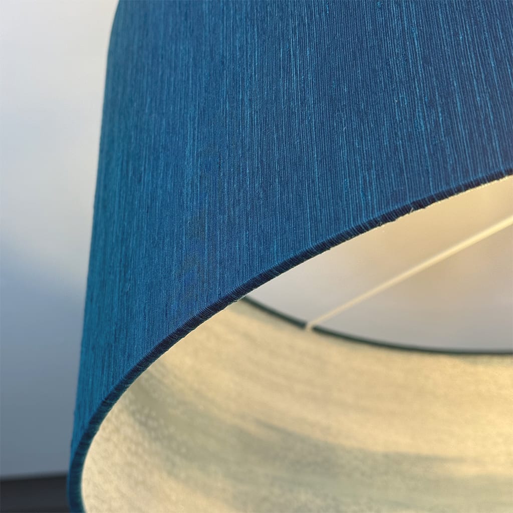 Otter Ferry Wallpaper Lined Pendant Shade with Tussah Sapphire