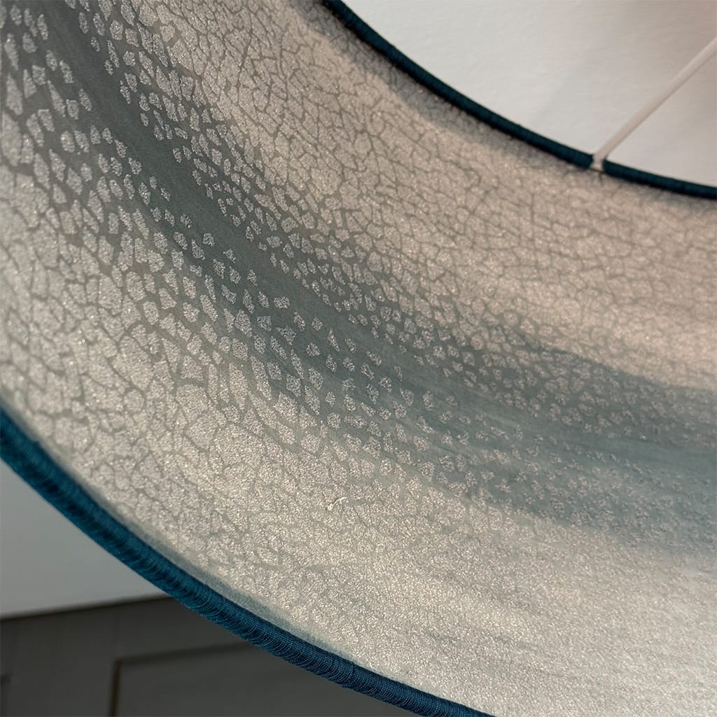 Otter Ferry Wallpaper Lined Pendant Shade with Tussah Sapphire