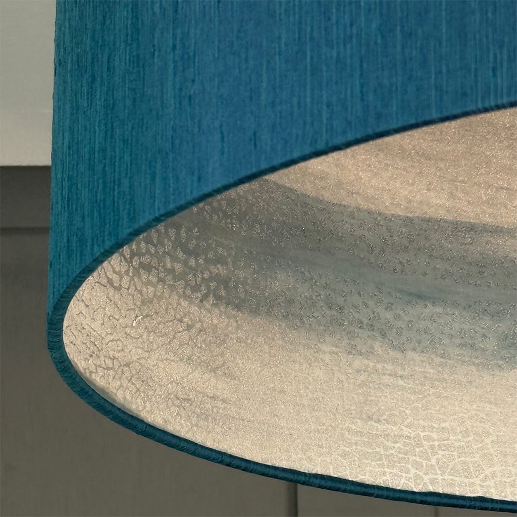 Otter Ferry Wallpaper Lined Pendant Shade with Tussah Sapphire