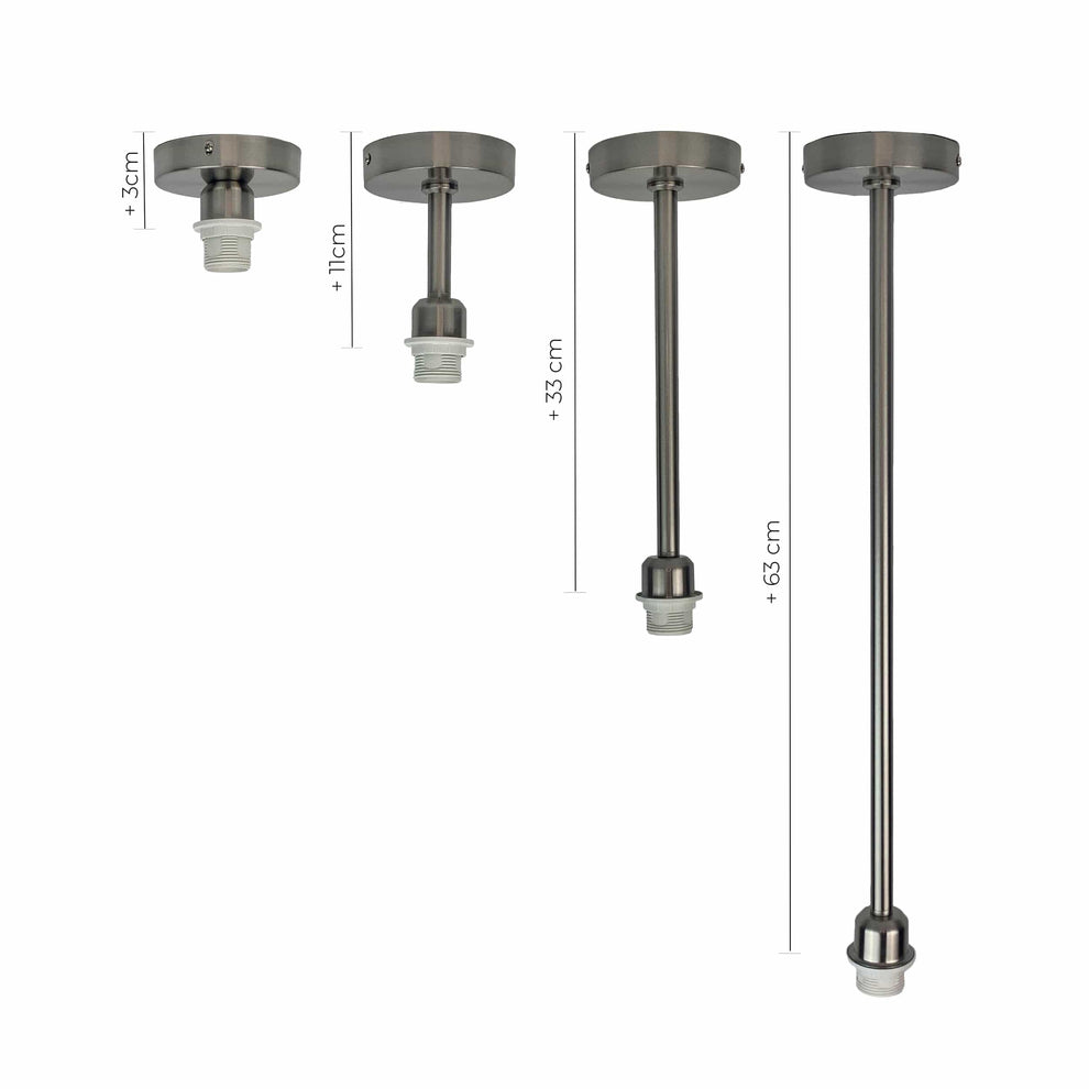 Brushed Steel Pendant Light Fitting Cotterell & Co