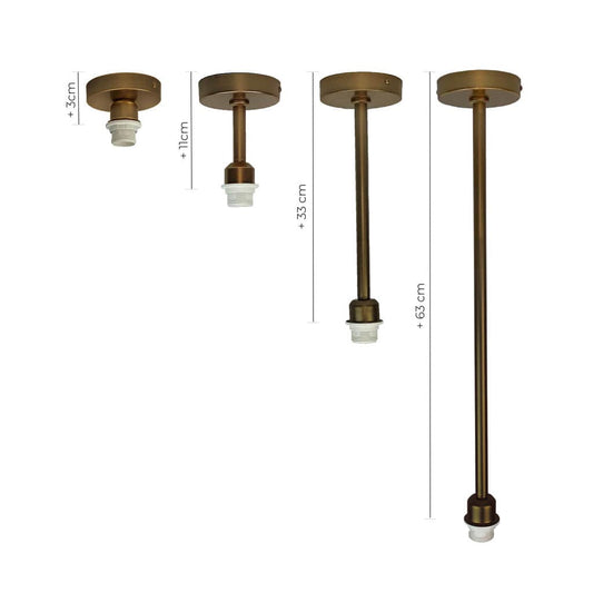 Aged Copper Pendant Light Fitting