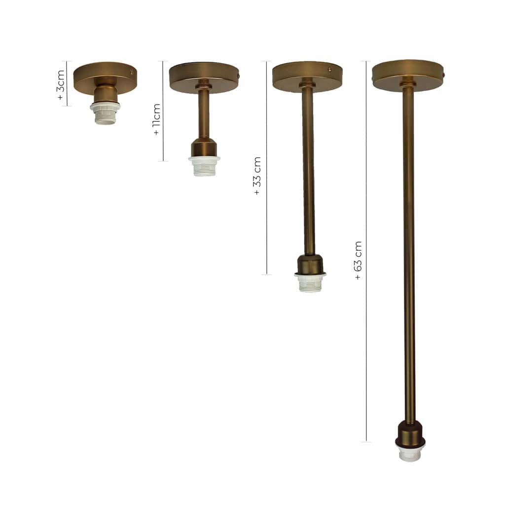 Carrara Pewter Marble & Brushed Copper Shallow Shade