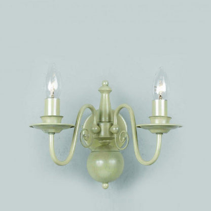 Flemish Double Wall Light Cream Painted