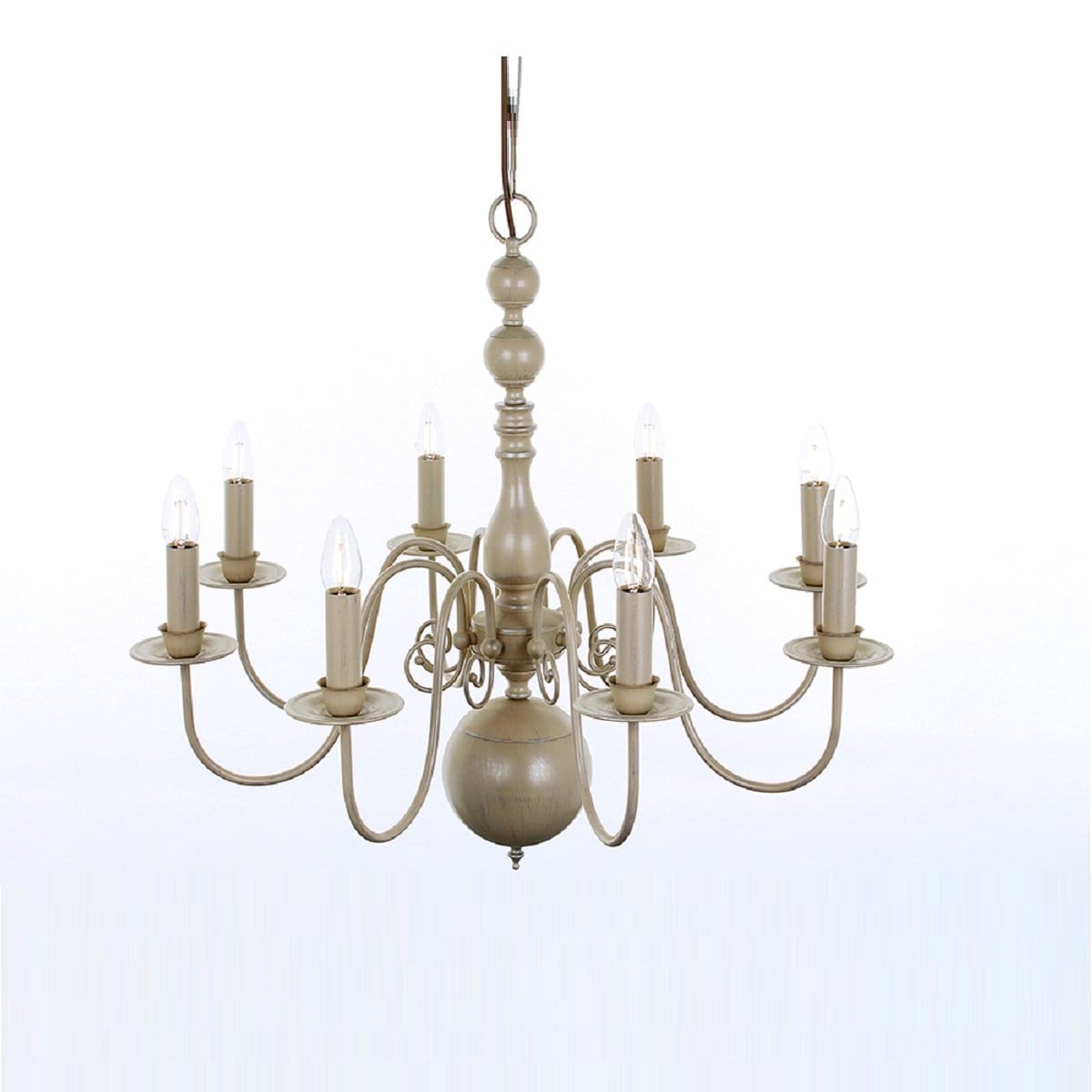 Flemish 8 Light Painted Chandeliers