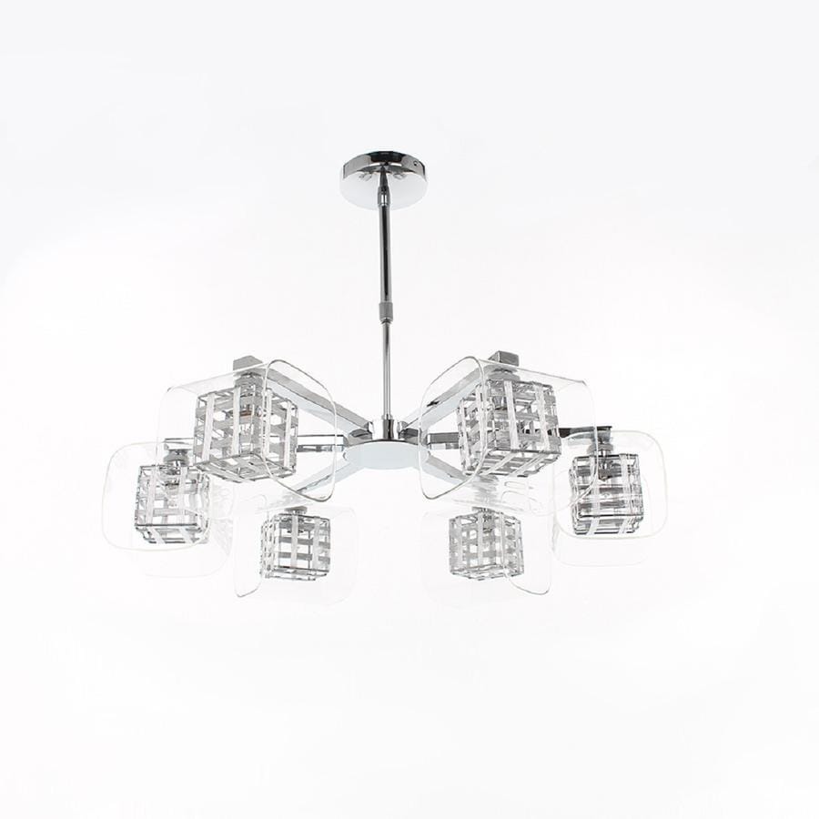 Avignon 6 Light Glass Chrome Pendant