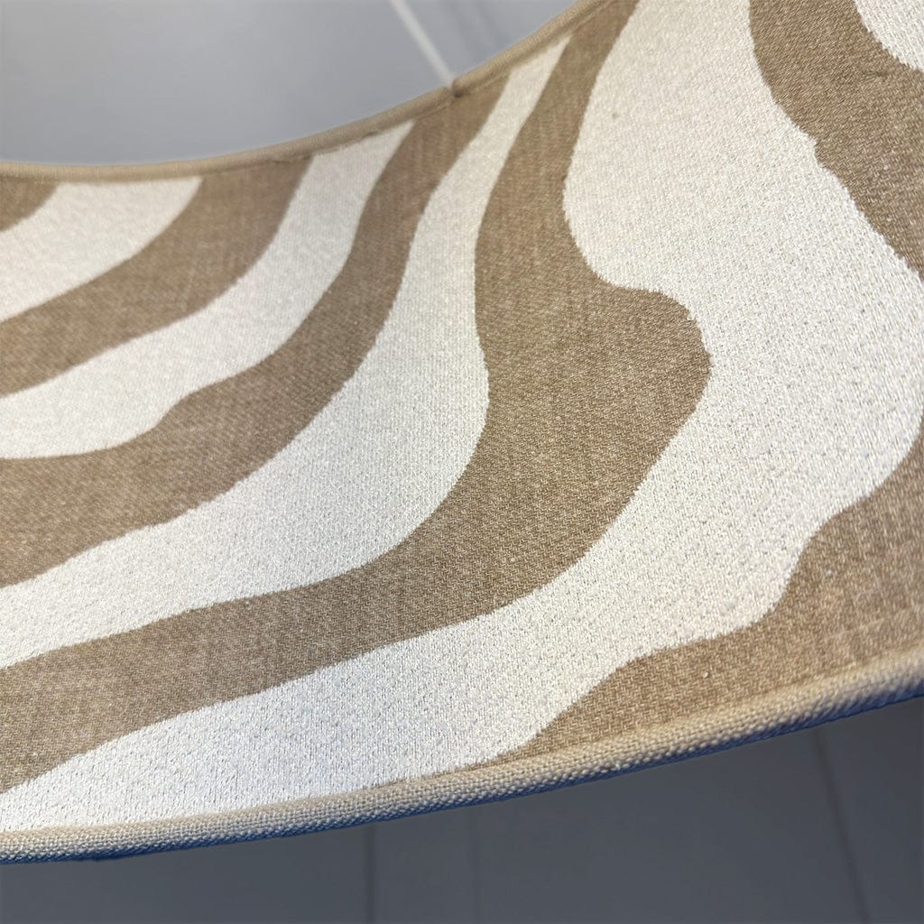 Parchment Linen Pendant Shade Lined with Boucle Sigrid Birch