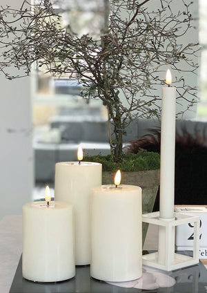 Cream LED Candle 10cm x 15cm