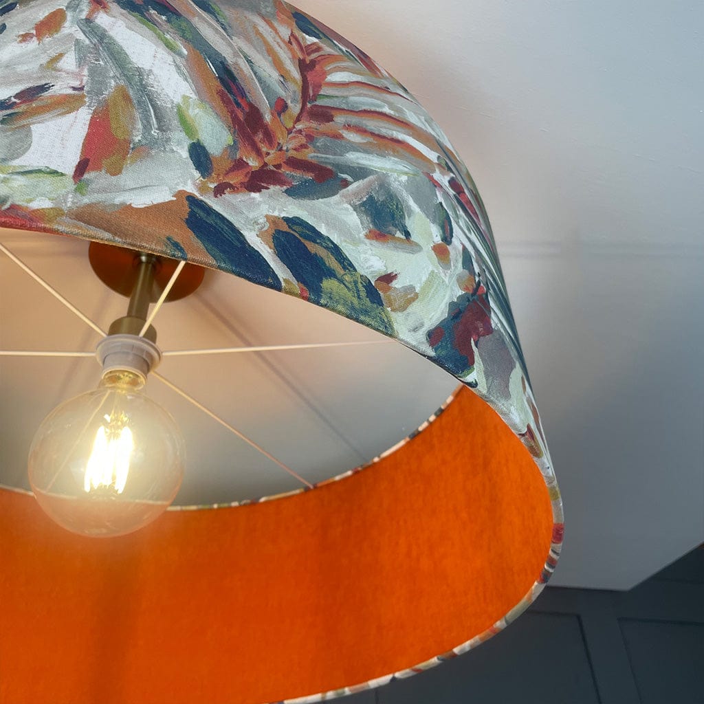 Palmyra Spice Pendant Shade with Belvoir Burnt Orange Inner
