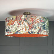 Palmyra Spice Pendant Shade with Belvoir Burnt Orange Inner