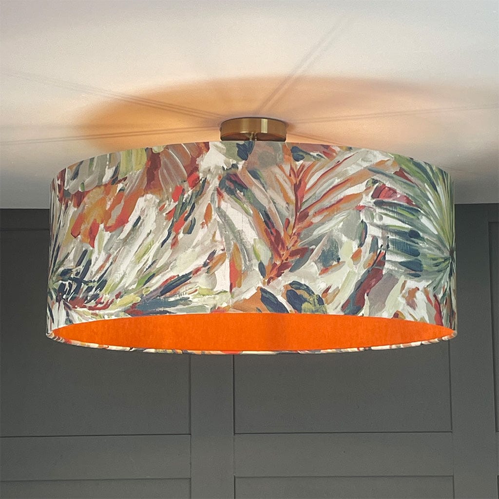 Palmyra Spice Pendant Shade with Belvoir Burnt Orange Inner
