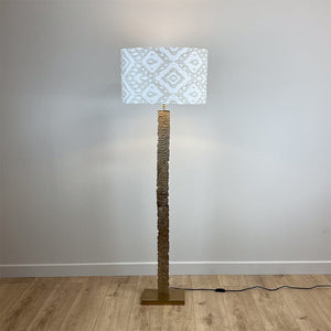 Paperbark Large Floor Lamp Opulent Gold with Choice of Rocke Bespoke Shade