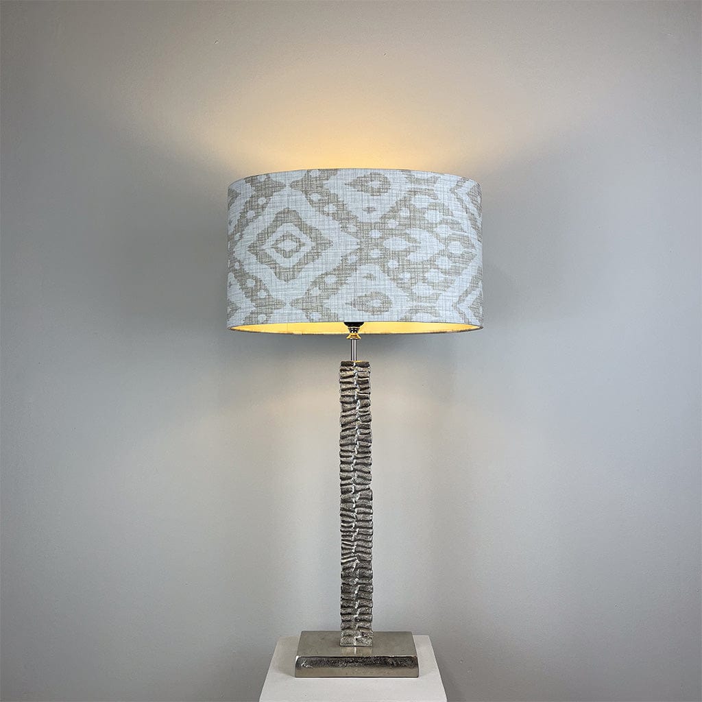 Paperbark Small Table Lamp Luxuriant Silver with Choice of Shade