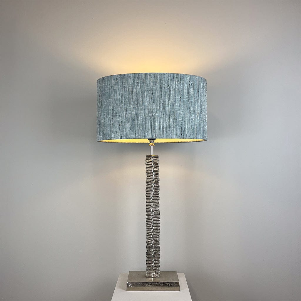 Paperbark Small Table Lamp Luxuriant Silver with Choice of Shade