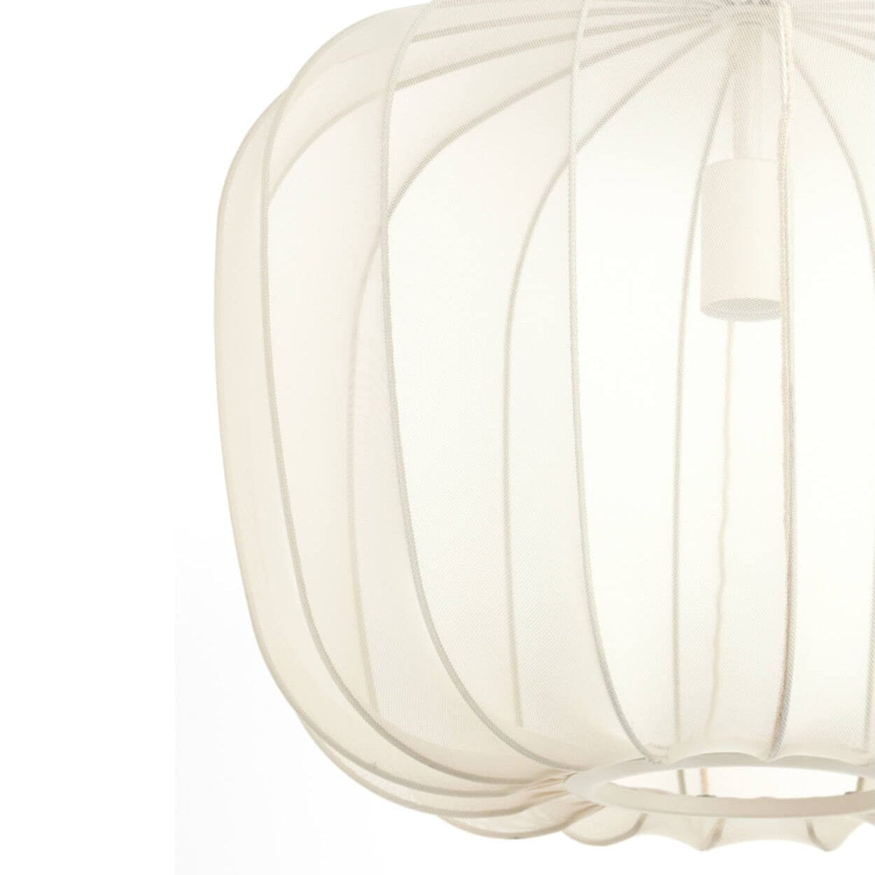 White woven lampshade on a white background