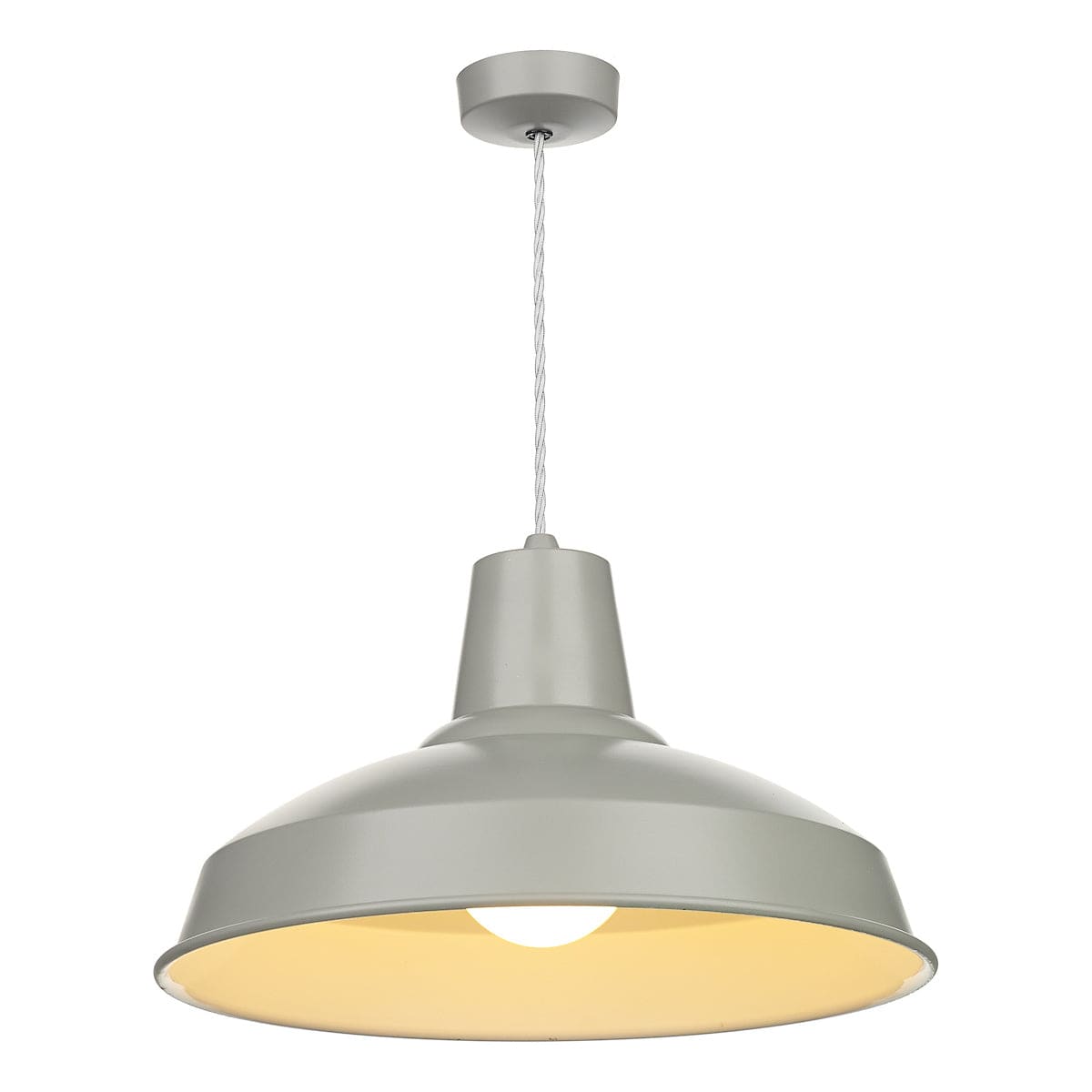 David Hunt Reclamation Powder Grey & White Gloss Pendant