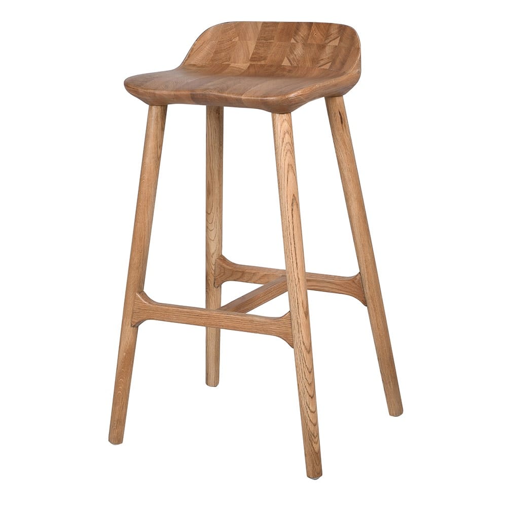 Wavy Oak Weathered Bar Stool