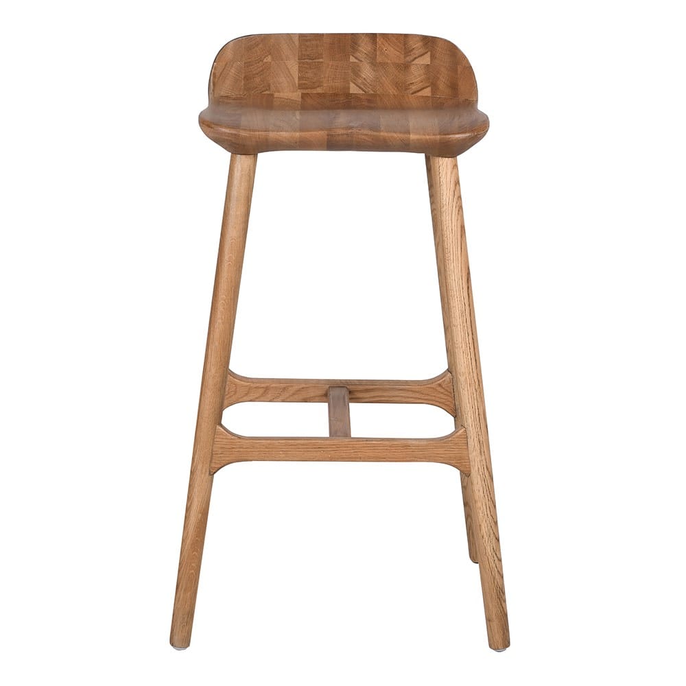 Wavy Oak Weathered Bar Stool