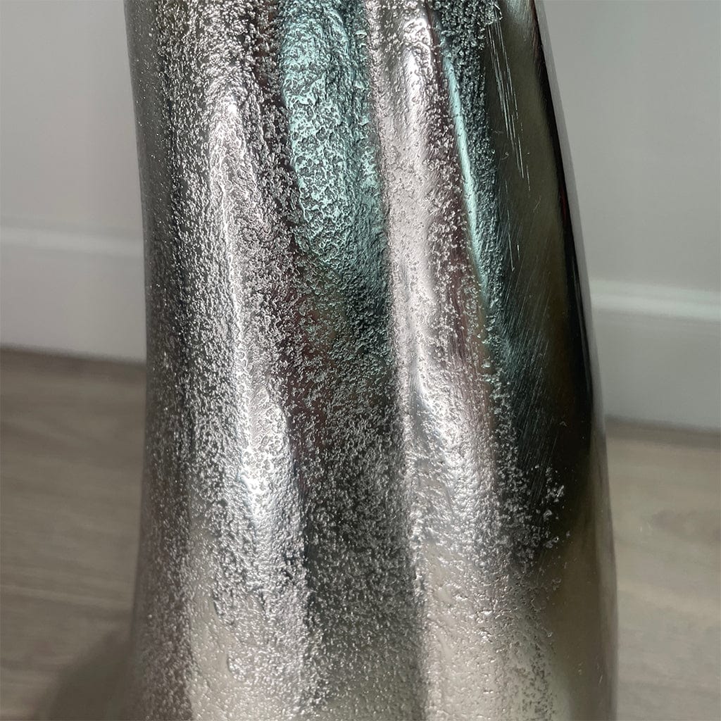 Raw Nickel Mermaid Tail Side Table