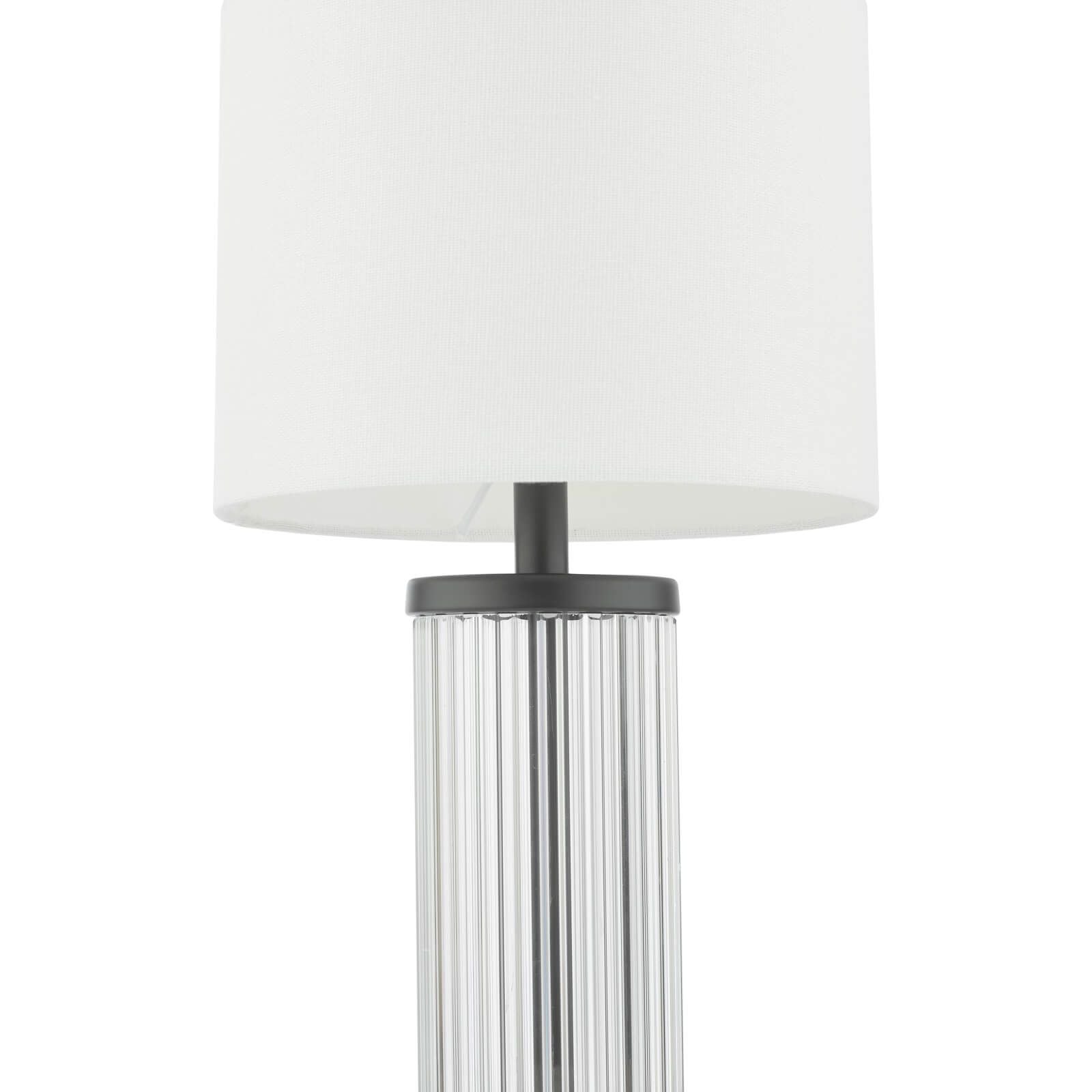 Rechargeable Black Table Lamp with Shade