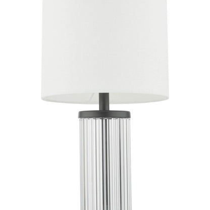 Rechargeable Black Table Lamp with Shade