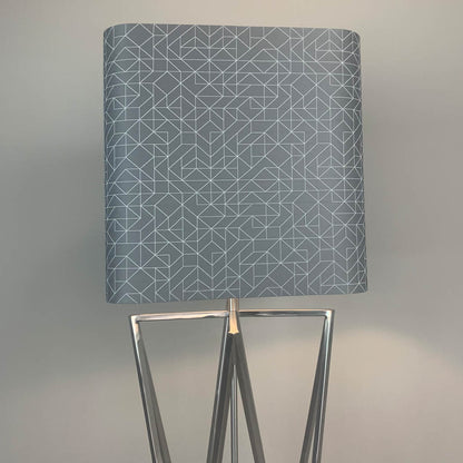 Renzo Brushed Steel Floor Lamp with Choice of Rocke Bespoke Shade