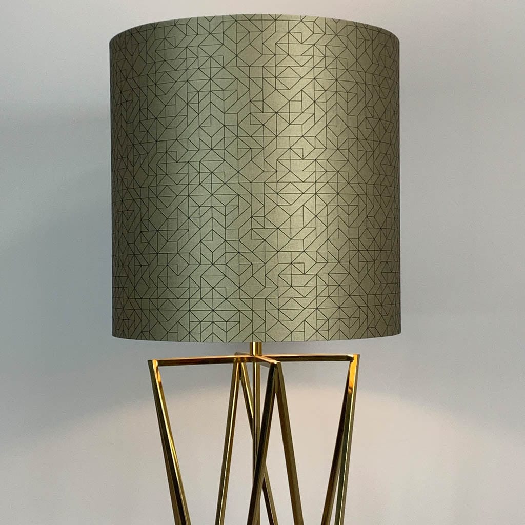 Renzo Gold Floor Lamp with Choice of Rocke Bespoke Shade